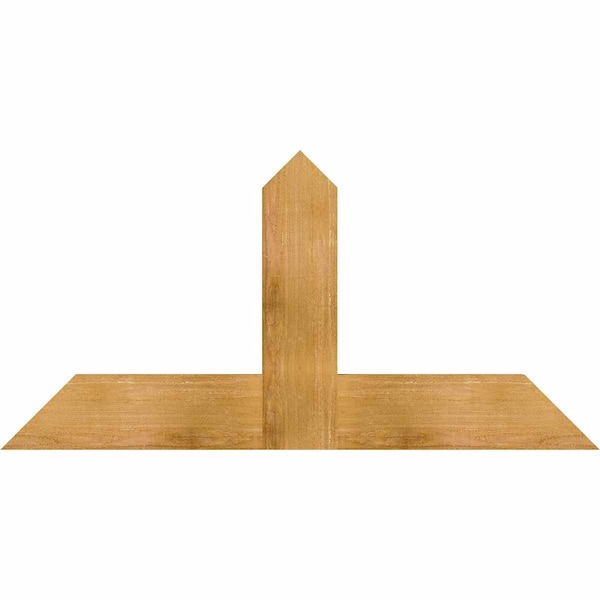 Ekena Millwork Portland Rough Sawn Timber Gable Bracket, Western Red Cedar, 48"W x 24"H x 2"D x 6"F, 12/12 Pitch GBW048X24X0206POR00RWR - main